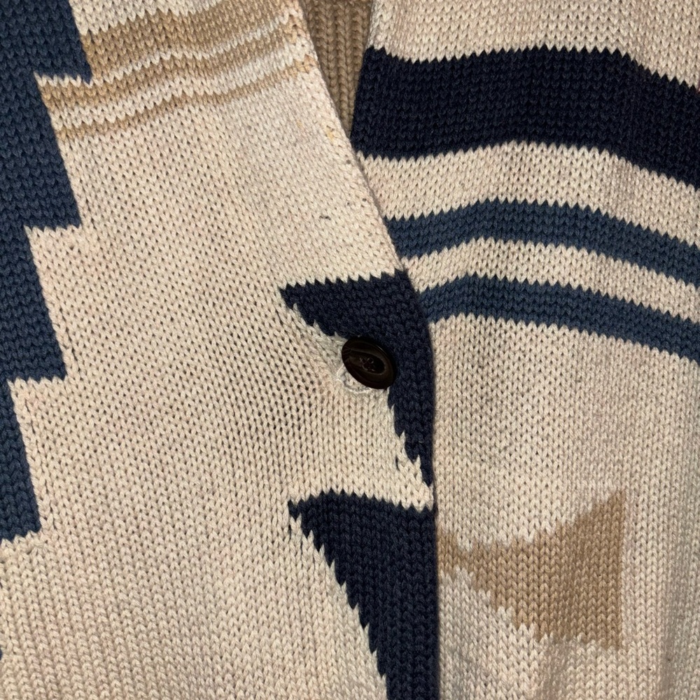 Pendleton single button cardigan sweater wool cot… - image 3